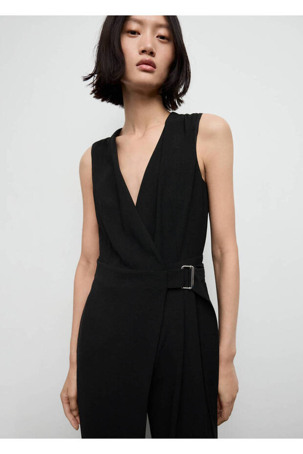 Overalls with Belt Wrap Cut
