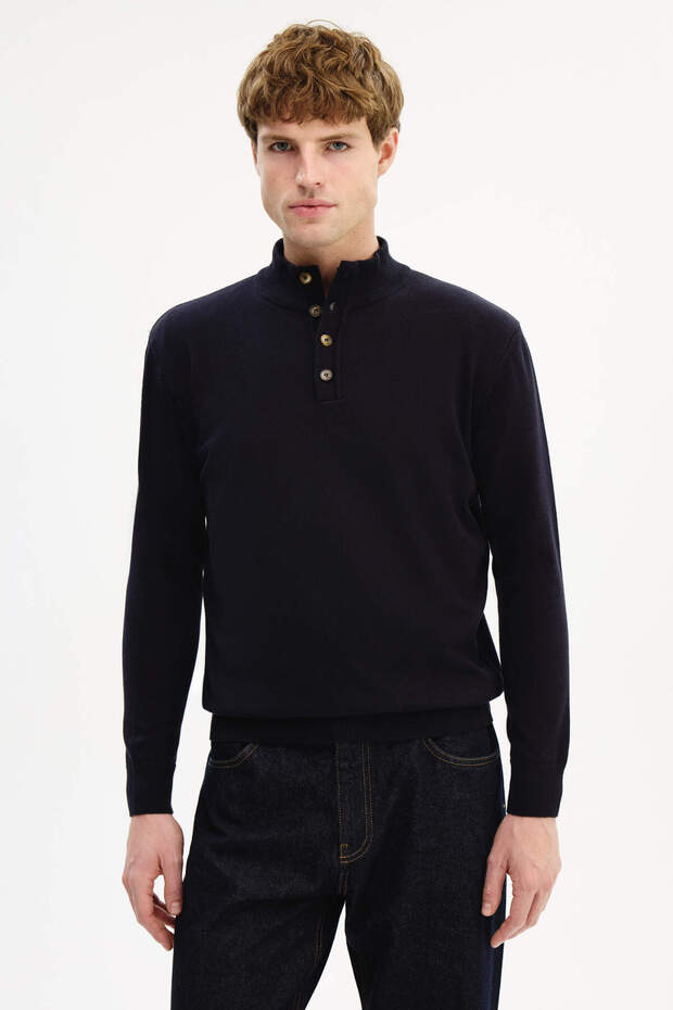 Regular Fit Lacivert Triko