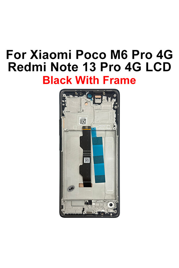شاشة AMOLED جديدة بإطار أسود 4G-AMOLED لهاتف Redmi Note 13 Pro 4G/5G، شاشة LCD تعمل باللمس مع محول رقمي