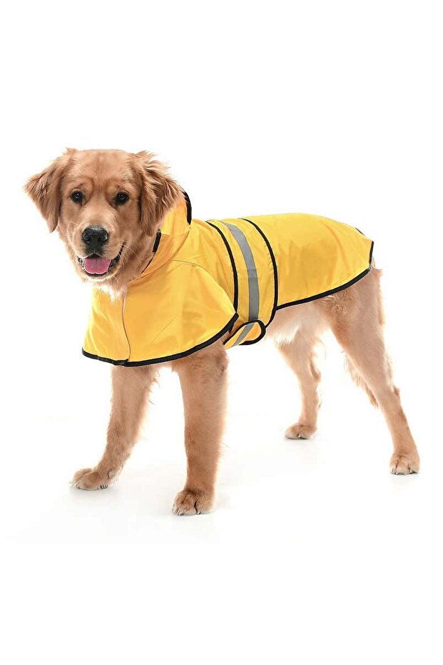 معطف واق من المطر للكلاب من السلالات الكبيرة والمتوسطة Ekon أصفر