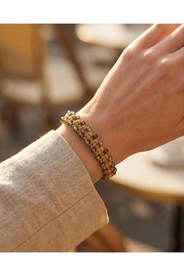 Double-Row Beaded Macramé