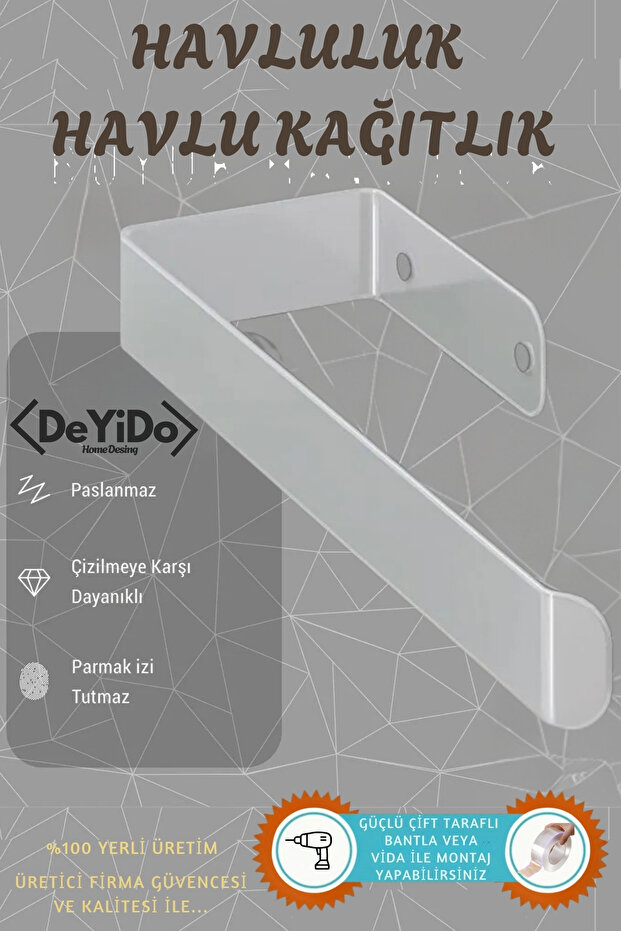 Quality Stainless Steel Paper Napkin Holder, Towel Holder - Kitchen Bathroom Sink Multi-Purpose Hanger
