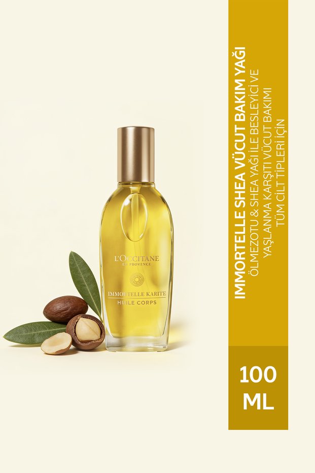 Immortelle Shea Anti-Aging Body Care Oil, Immortelle and Shea Butter, 100 ml