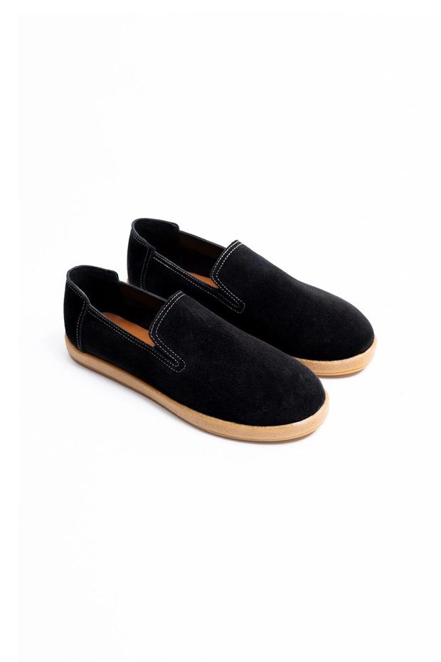 Men's Genuine Leather Elastic Rubber Sole Casual Shoes