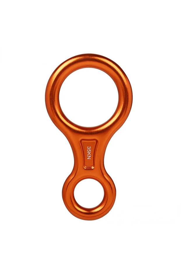 Orange 1Pcs Rock Climbing Carabine 8 Shape Rigging Descender Aluminum Figure Belay Device Abseiling