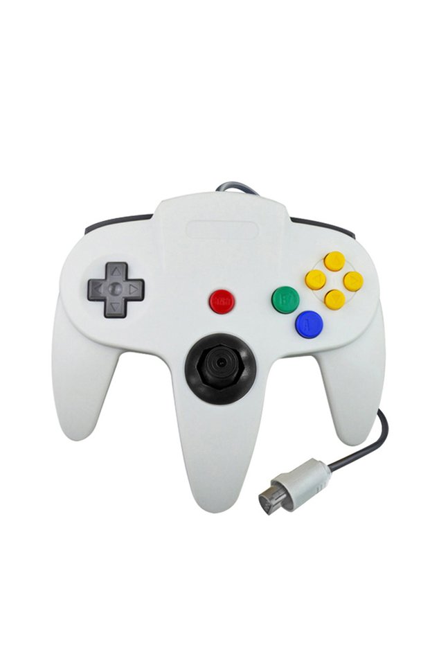 White Wired Transparent Gaming Joystick for N64 Gamepad Game Controller for N64 Console