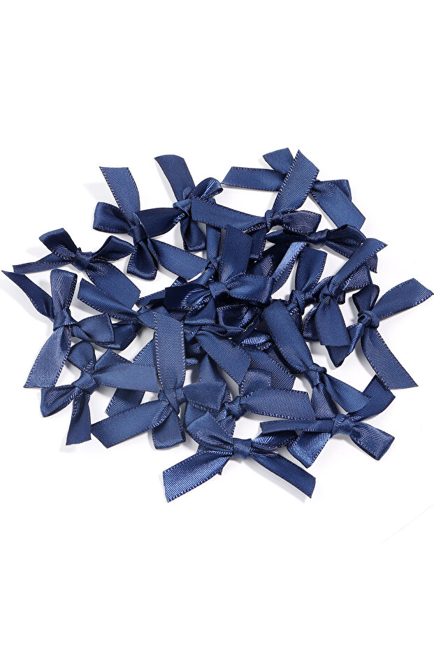 4.5x4cm 50pcs Dark Blue 50Pcs 4.5x4cm Pink Satin Ribbon Bows Decoration Bows Small Bowknot Gift Flow