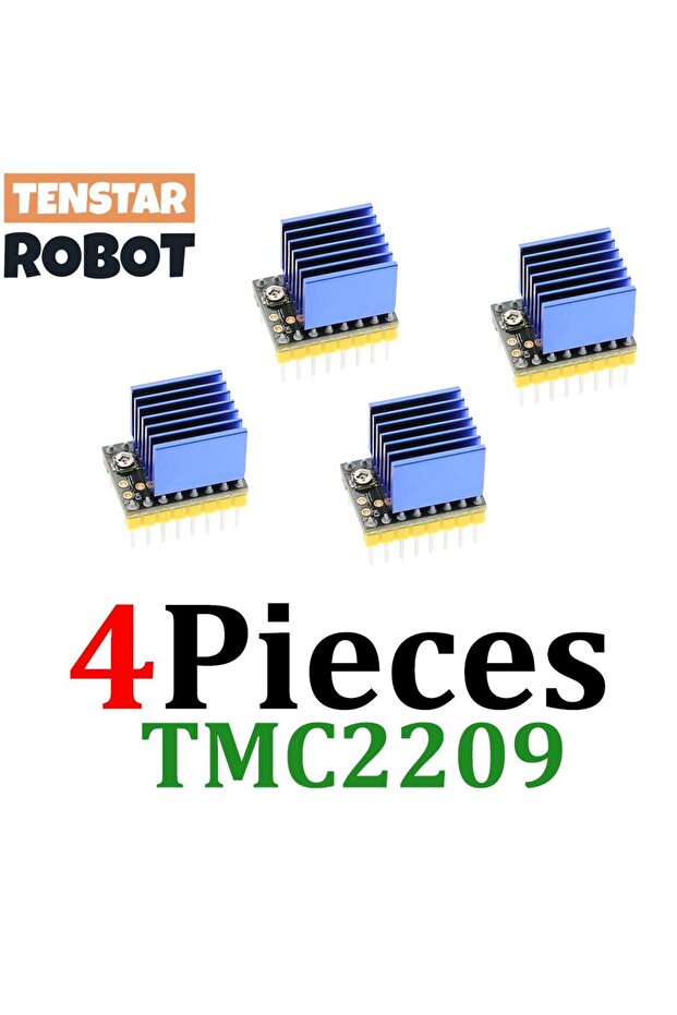 4 قطع TMC2209 TENSTAR 4 قطع وحدة TMC2209 الإصدار 2.0 مع مشتت حراري لمحرك متدرج 2 أمبير جزء طابعة ثلاثية الأبعاد