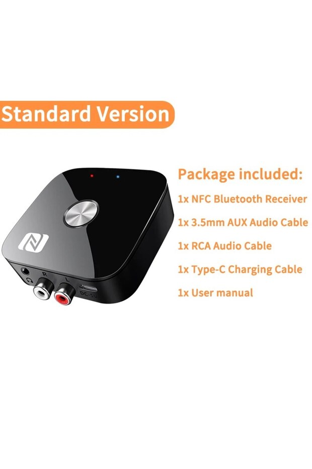 v5.3 Standard Version NFC Bluetooth 5.3 Audio Receiver 3.5mm AUX R/L RCA Stereo HIFI Music Wireless