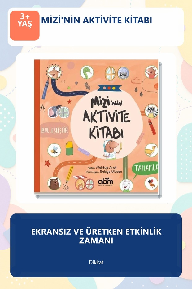 كتاب أنشطة ميزي للأطفال فوق سن 3 سنوات لتنمية الانتباه والتركيز