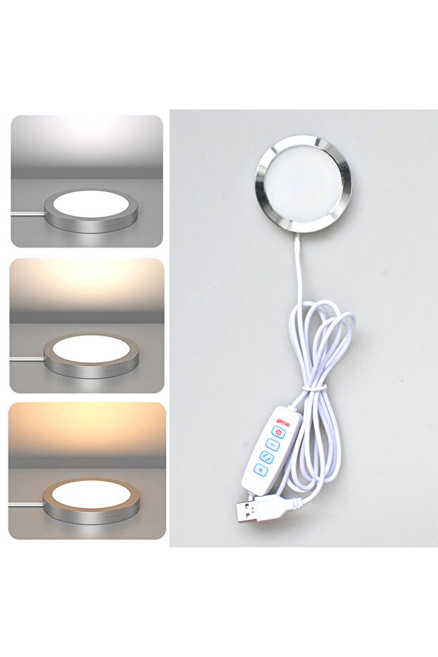 قطعتان من مصباح طابعة ثلاثية الأبعاد USB CCT 5 فولت LED أسفل خزانة الأثاث خزانة العرض القابلة للتعتيم