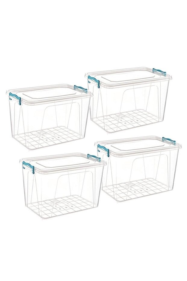 Plastic Rectangular Storage Container (30 Lt) Set of 4