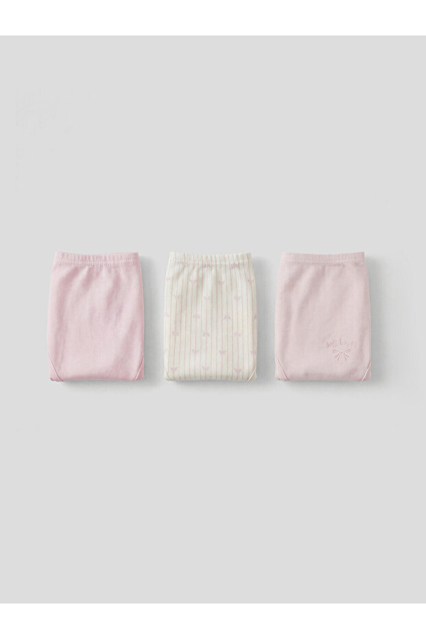 Özmarka New Season Printed Girls' Boxer 3-Piece Set