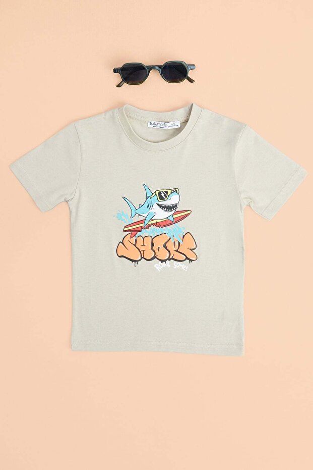 Shark Printed Boys' T-Shirt