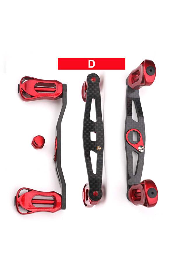 D.Red ROLLFISH Fishing Reel Handle Rocker Arm Carbon Fiber Light Weight 19-29g Ergonomic Design Mult