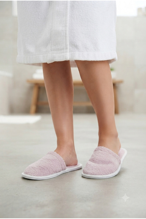 Cotton Bath and Home Slippers Comfortable Towel Travel Slippers Hospital Slippers Size 37-39