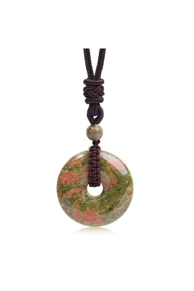 Unakite Natural Stone Amethyst Tiger's Eye Necklace Pendant Fashionable Men's and Women's Necklace P