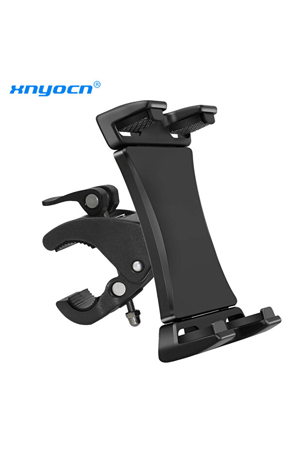 black Mount Bracket Gym Treadmill Bike Handlebar Clip Stand Sports Adjustable Tablet Holder Universa