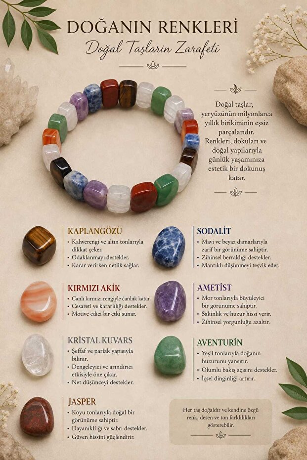Original & Certified Handmade Chakra Bracelet Boxed Special Design Real Natural Stone Bracelet
