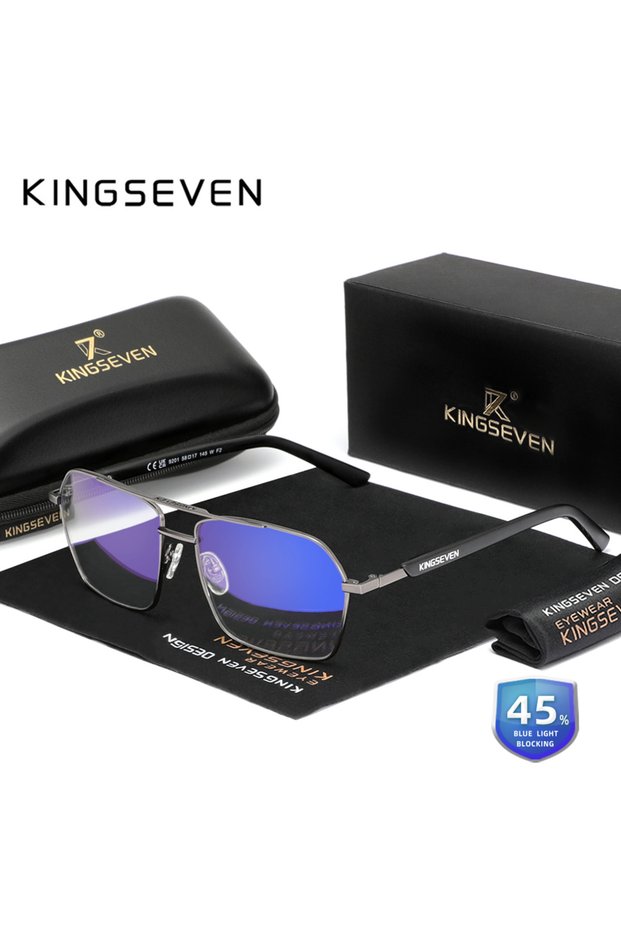 F2 KINGSEVEN Rectangle Anti-Blue-ray Glasses Men/Women Phone Computer Blue Light Blocking Eyewear Ul