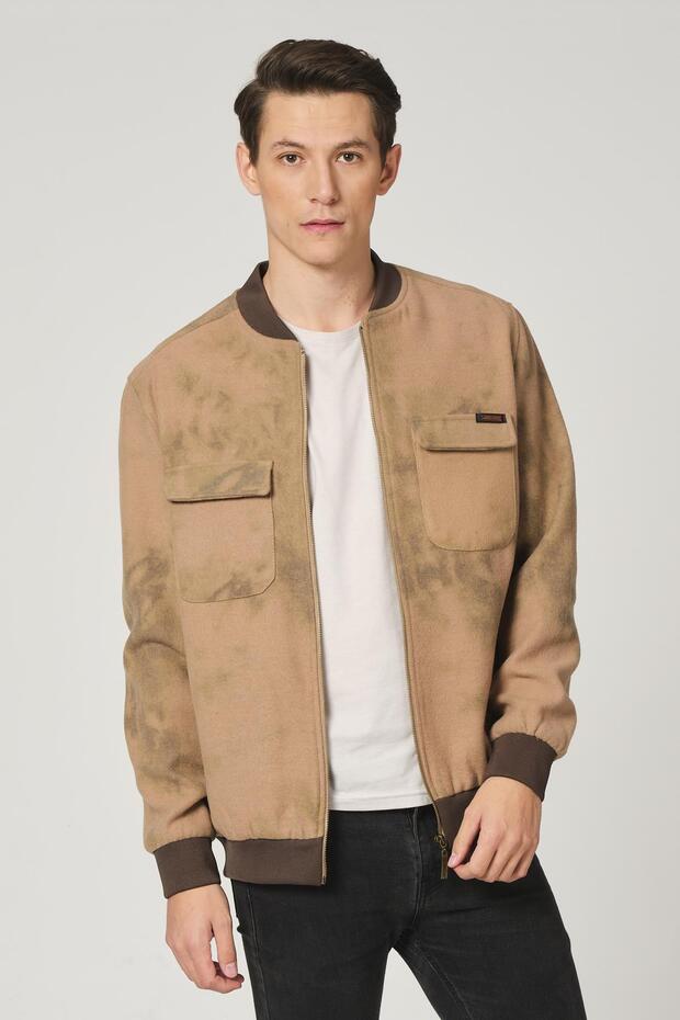 BOTTY PATTERNED COFFEE COAT, BEIGE (20KB100102)