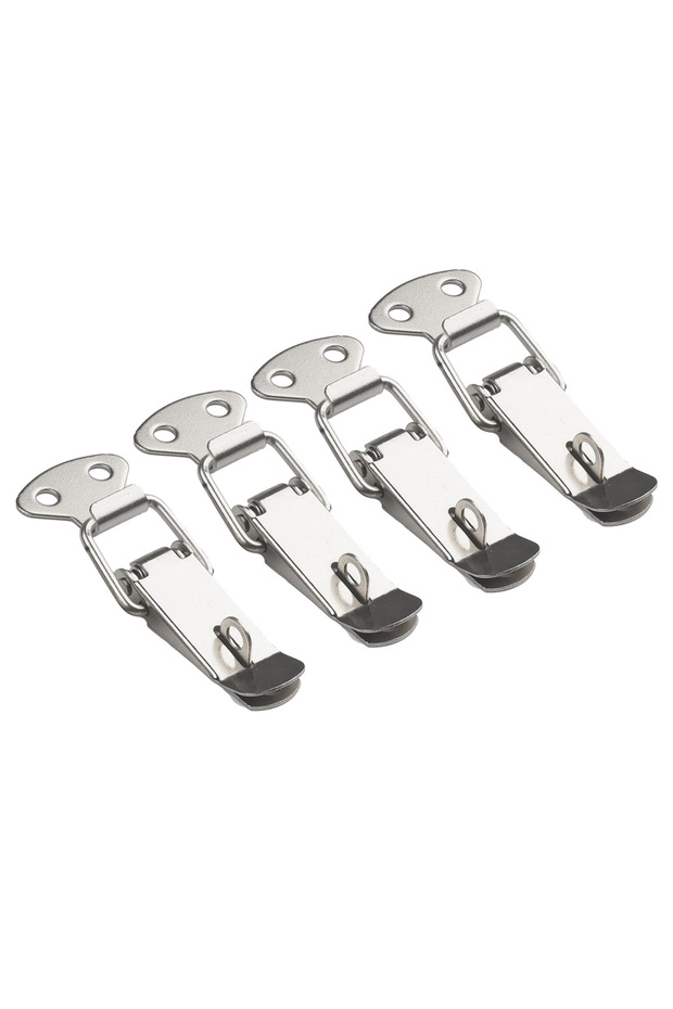 With Lock 4PCS Door Latches 7.2*2.7cm Cold Rolled Steel Cabinet Spring Catch Boxes Handle Toggle Loc
