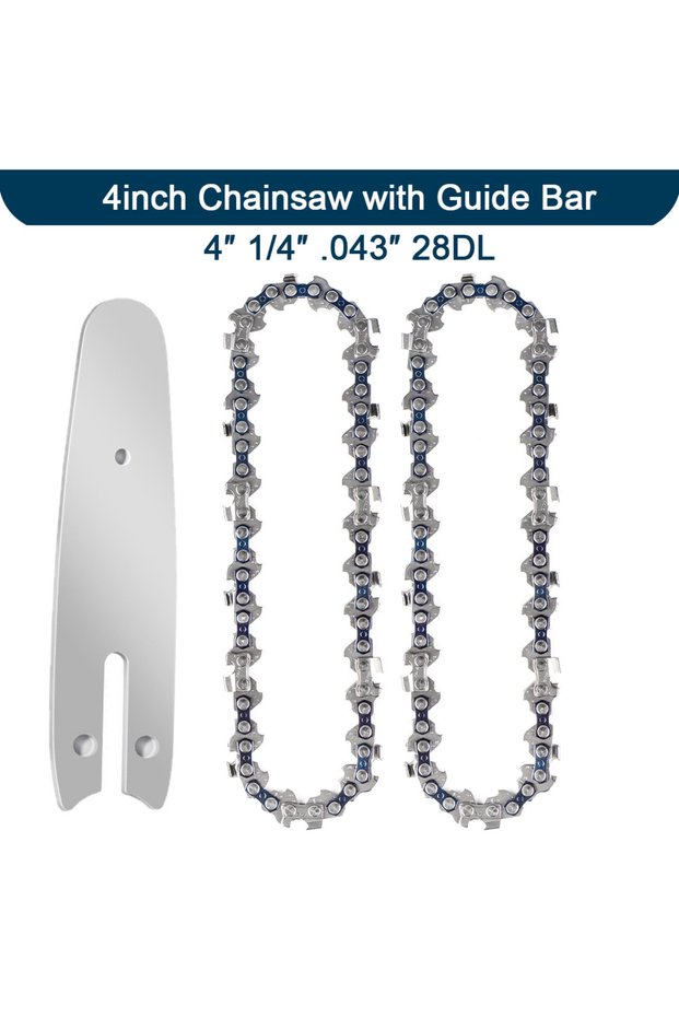 4inch set 4/6/8 Inch Saw Bar 28/36 Knots Electric Chain Saw Accessories Replacement Chain Guide Mini