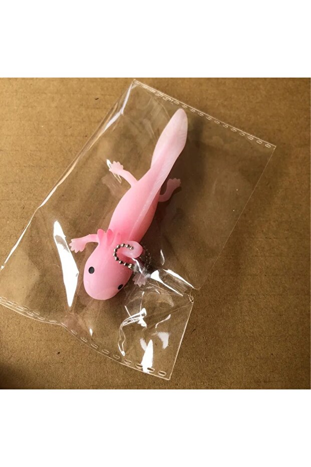 B Axolotl Keychain Kawaii Newt Salamander Baby Fish Kneading Toy Decompression Squeezing Bag Mobile.