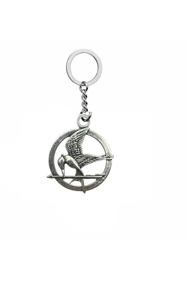 Mockingjay Spirit – Unisex Metal Keychain with Mockingjay Bird Figure