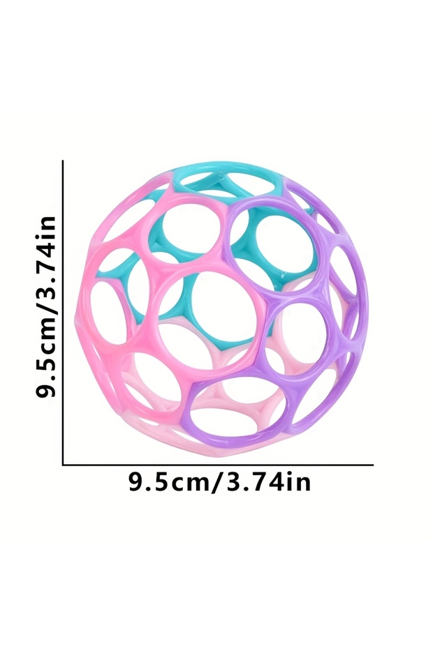 PURPLE 4 Color Baby Grip Ball,Cutout Design Infant Hand Grasp Toy for Flexibility,Educational Sensor