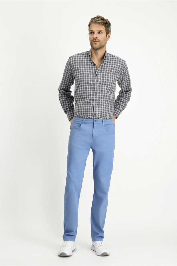 Slim Fit Tight Fit Lycra Canvas / Chino Trousers