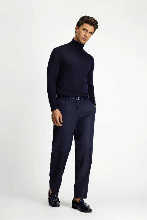 Straight Relaxed Fit Lycra Belt Elastic Detail Chino/Canvas Sports Pants