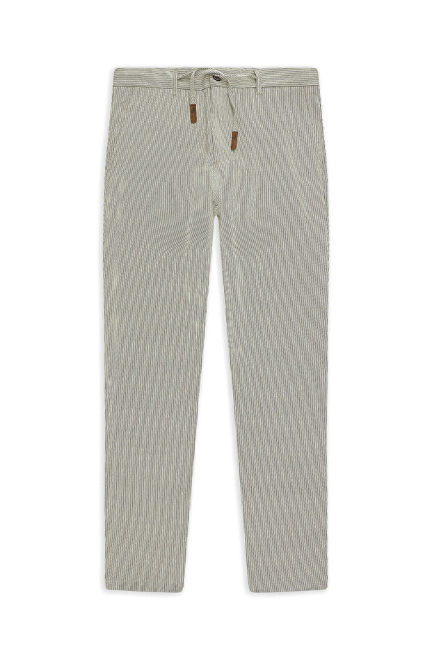 6 Drop Regular Fit Standard Cut Drawstring Waist L Stretch Fabric Gofre Classic Fabric Trousers
