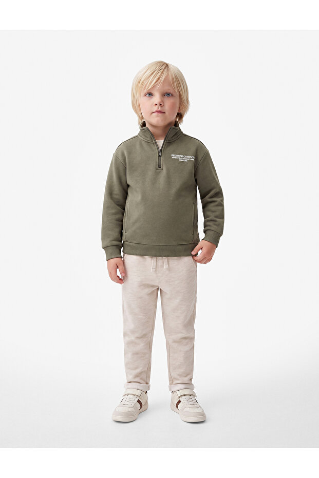 Elastic Waist Ribbon Sweatpants