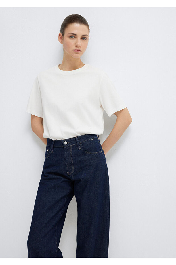Ecru Basic T-Shirt Regular Fit / Regular Fit 1600965 -33389