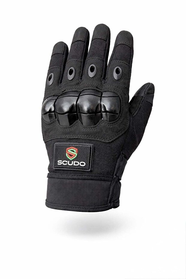 Strike 1 Long Finger Motorcycle Gloves - Ce En 13594:2015 Certified