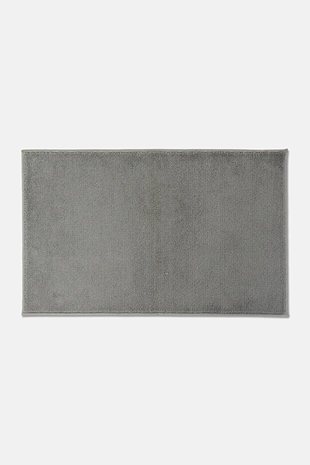 Textured Bathroom Rug, Grey