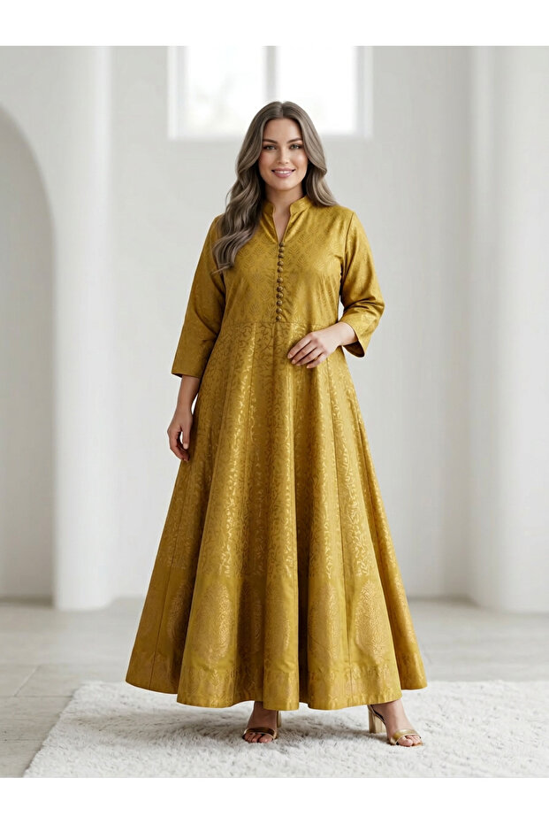 Rochie eleganta lunga din bumbac
