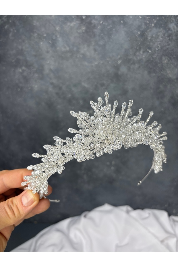 Aesthetic Zircon Stone Bridal Crown Engagement Wedding Hair Accessory Stylish Choice