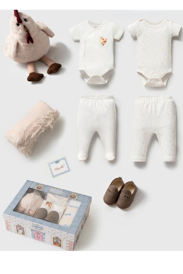 Unisex Plush Toy Baby Top and Bottom Set Baby Gift Set 0-6 Months Newborn Hospital Release