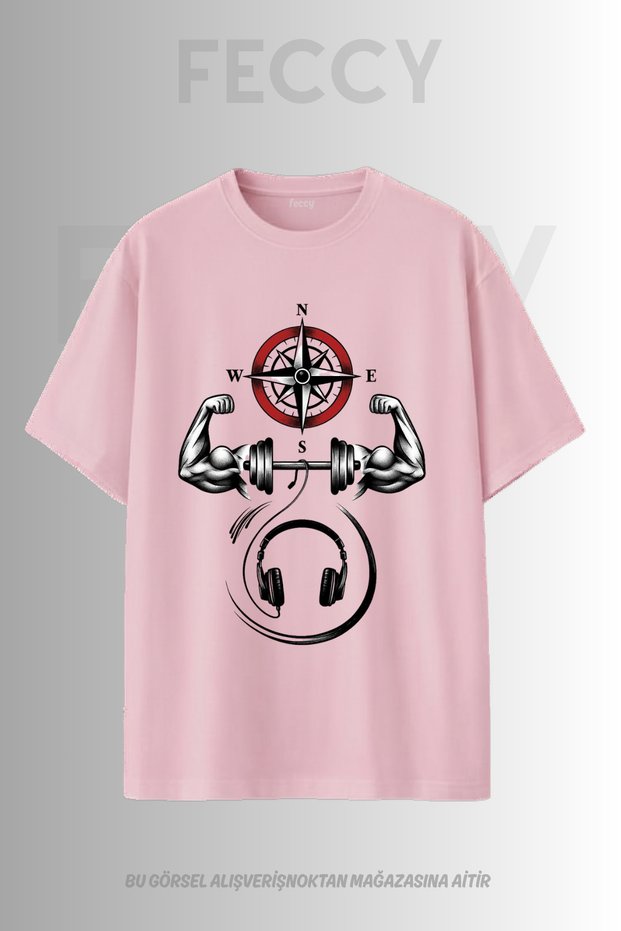 Premium Printed Gym Theme Unisex Oversize Women's T-Shirt Men's T-Shirt Cotton Oversize T-Shirt
