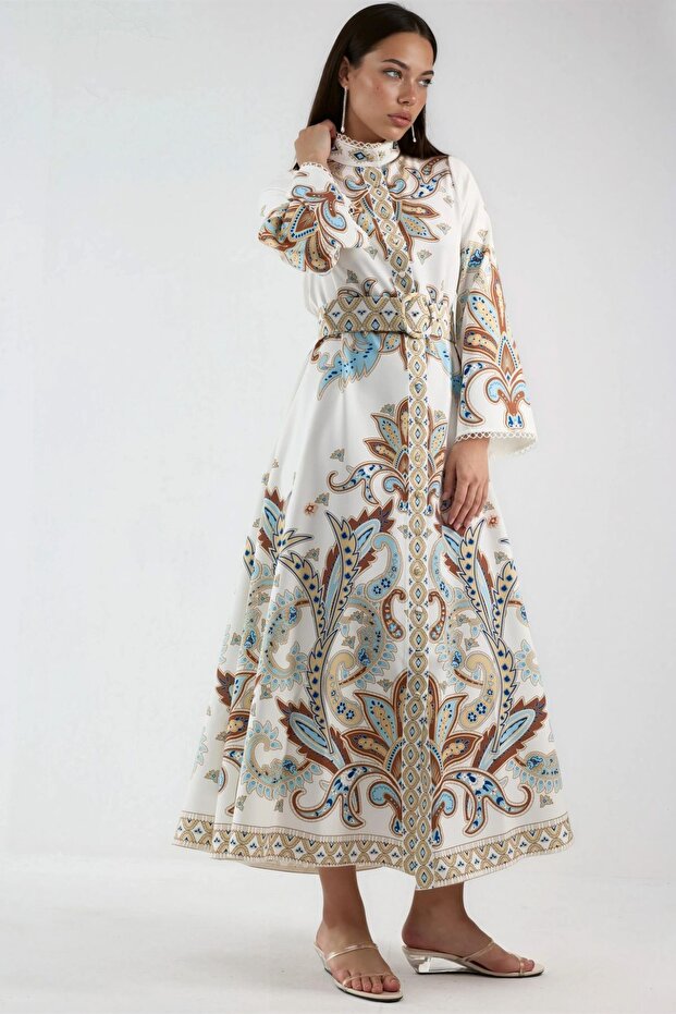 Msn Paisley Patterned Maxi Dress