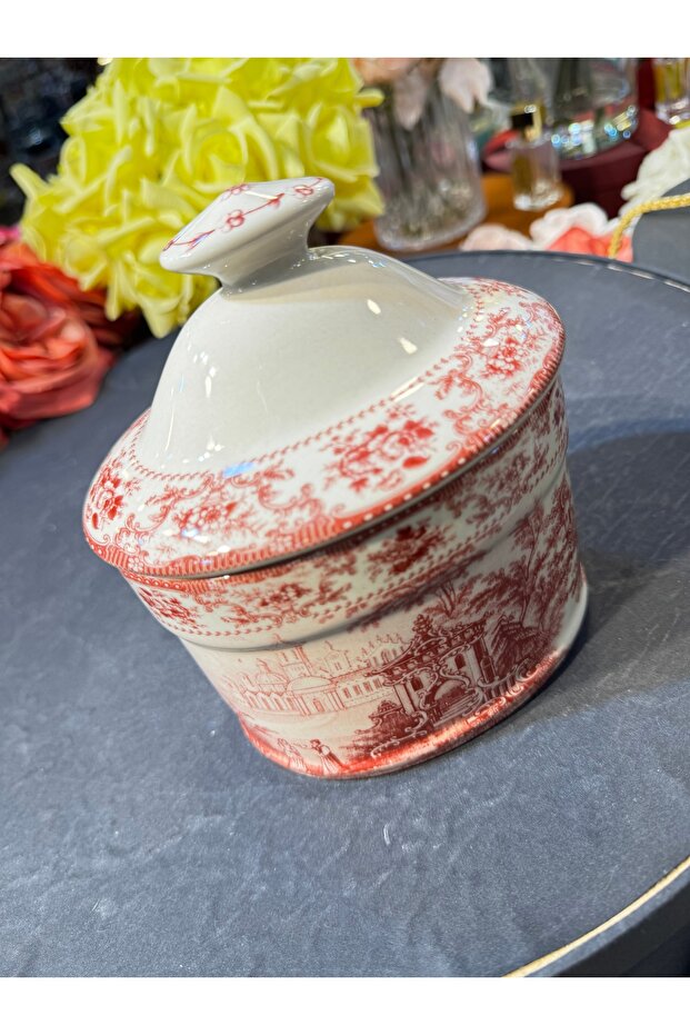 Esterhomedecor Porcelain Jar with Lid