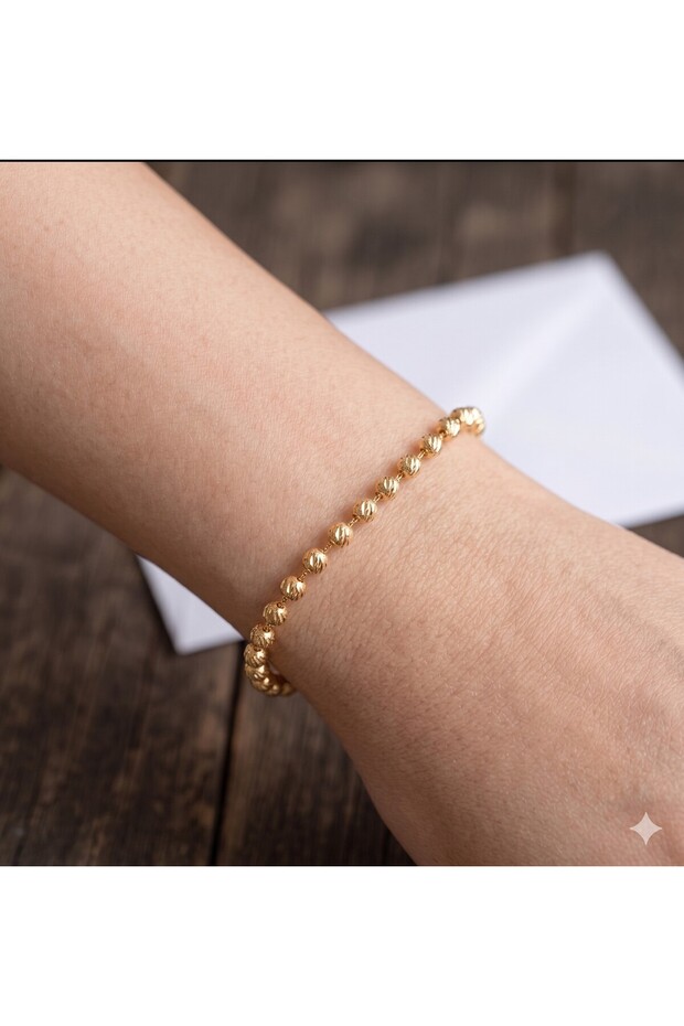 4 mm Dorika Beaded Gold Color Bracelet "Limited Edition"