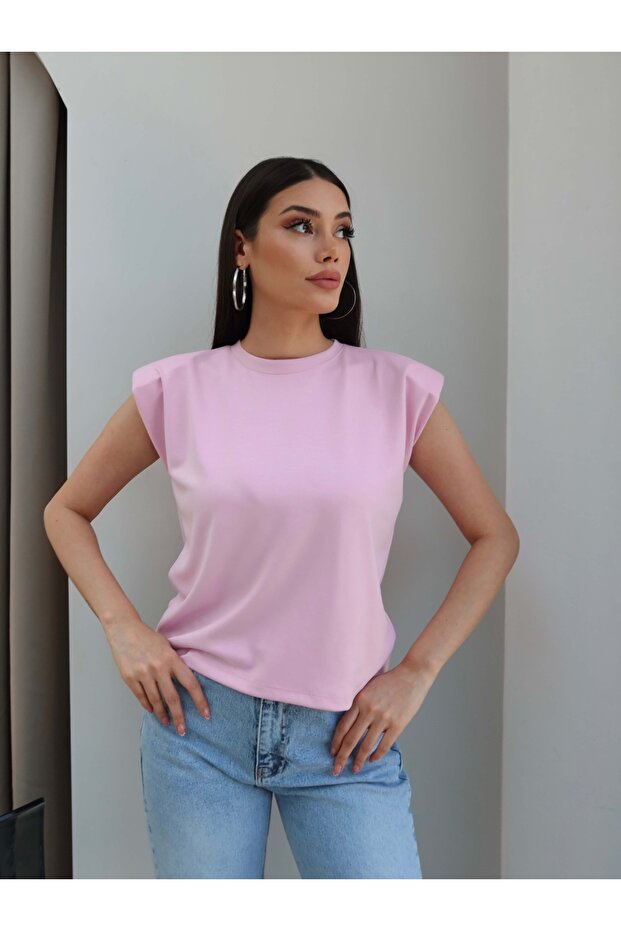 تيشيرت أساسي مبطن بدون أكمام - 2