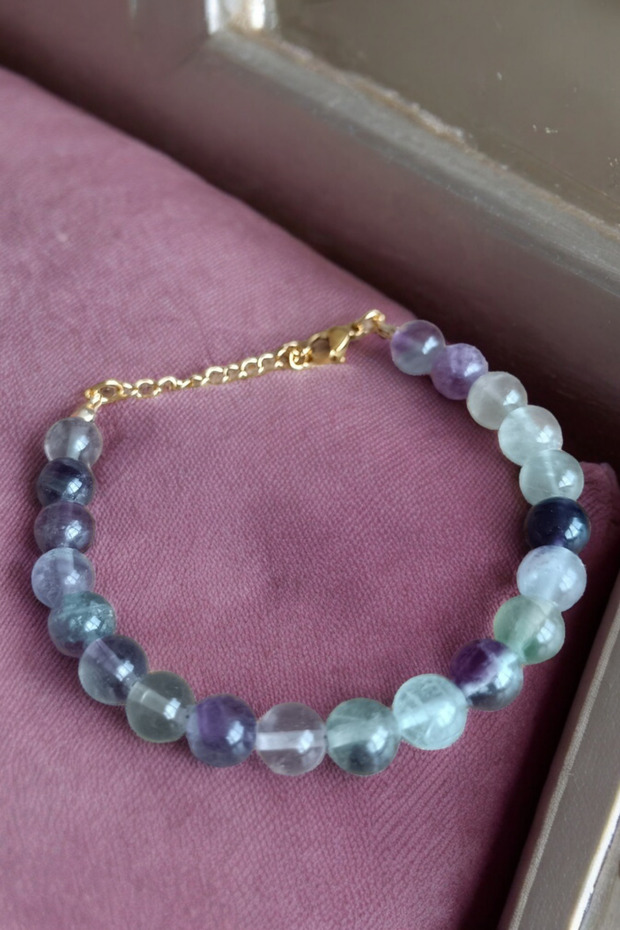 Fluorite Stone Bracelet Original Natural Gemstone Bracelet