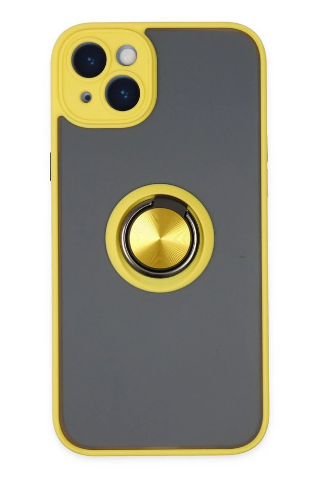 Ilkeshop New iPhone 14 Case Montreal Ringed Silicone Cover (104219) - Yellow