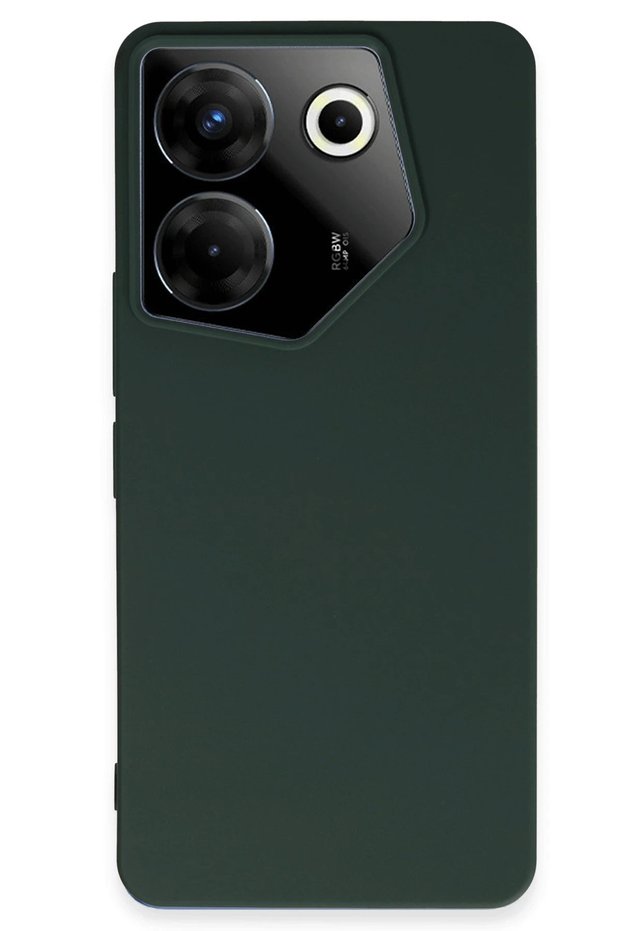 Ilkeshop New Tecno Camon 20 Pro 5g Case First Silicone - (205859) Dark Green