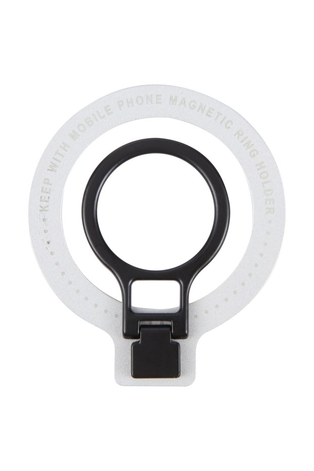Magnetic Phone Ring Holder & MagSafe Stand, 360° Rotating Finger Grip Ring Ultra Slim Zinc Alloy Mobile Stand Compatible with MagSafe Phones and Cases