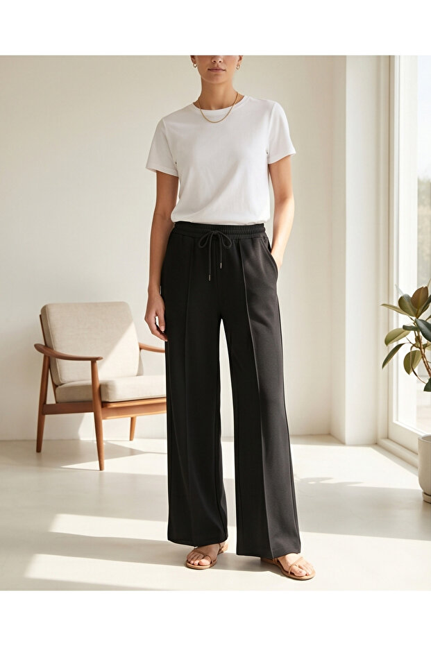 Girl's Loose-Fitting Palazzo Sweatpants